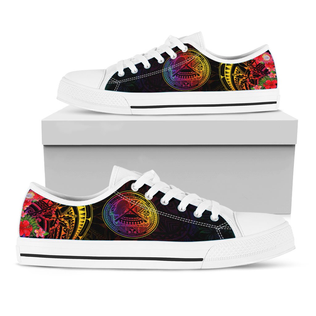American Samoa Low Top Shoes - Tropical Hippie Style - Polynesian Pride