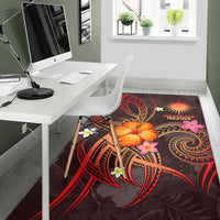 Marshall Islands Polynesian Area Rug - Legend of Marshall Islands (Red) - Polynesian Pride