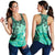 Yap State Women's Racerback Tank - Vintage Floral Pattern Green Color - Polynesian Pride