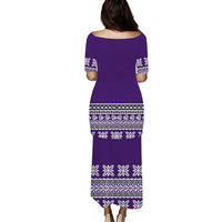 NE Fiji Bula Dress Ancient Tropical Pattern Puletasi Dress Ver.02 LT14 - Polynesian Pride