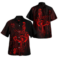 Hawaii Polynesian Matching Dress and Hawaiian Shirt King Of Hawaii with Hawaiian Girls Red Version - Polynesian Pride
