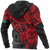 Vanuatu Polynesian Zip up Hoodie Red Turtle - Polynesian Pride