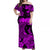 Hawaii Off Shoulder Long Dress Polynesia Purple Attractive Hula Girl LT13 Women Purple - Polynesian Pride