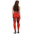 Samoa Polynesian Custom Personalised Women's Leggings - Floral With Seal Red - Polynesian Pride