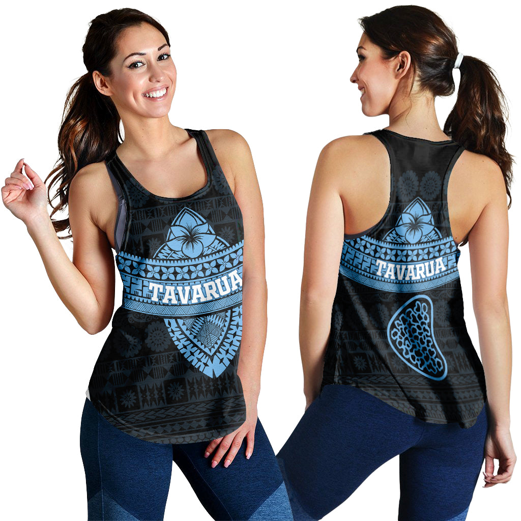 Tavarua Fiji Tapa Tribal Women Tank Top - LT12 Blue - Polynesian Pride