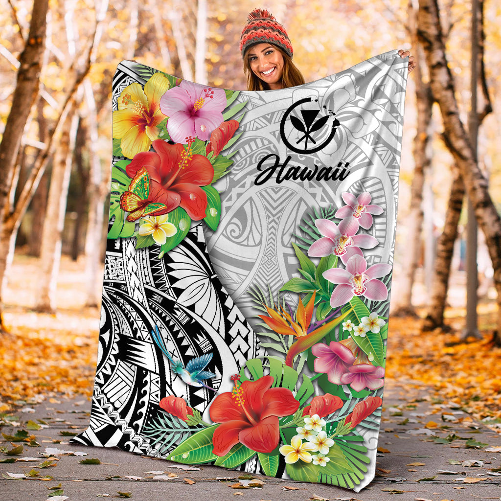 Hawaii Hibiscus Kanaka Polynesia Blanket - LT2 - Polynesian Pride