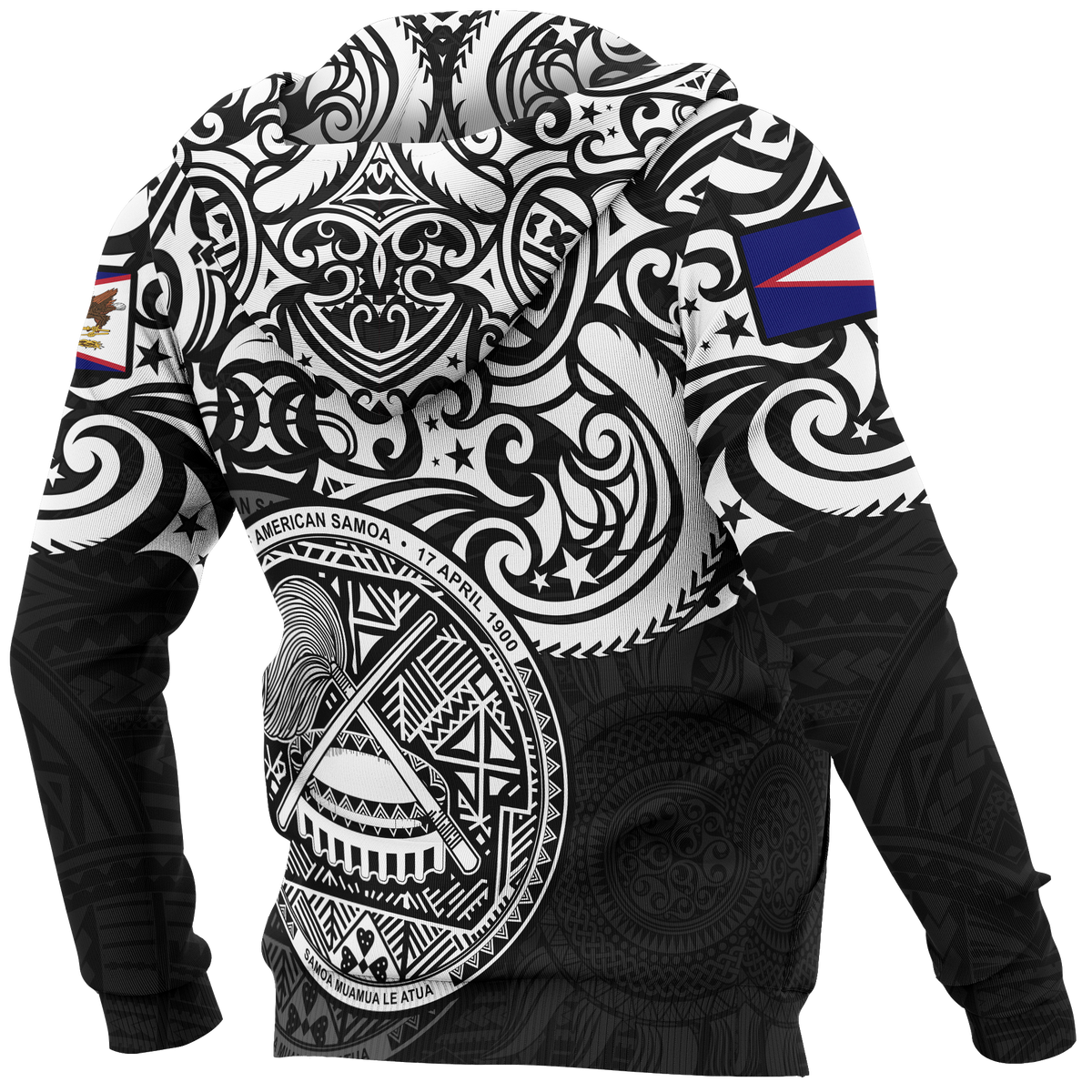 American Samoa Hoodie National Pride (White) - Polynesian Pride