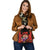 Tahiti Polynesian Custom Personalised Shoulder Handbag - Floral With Seal Red - Polynesian Pride