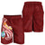 Guam Men's Short - Guam Seal Polynesian Patterns Plumeria (Red) - Polynesian Pride