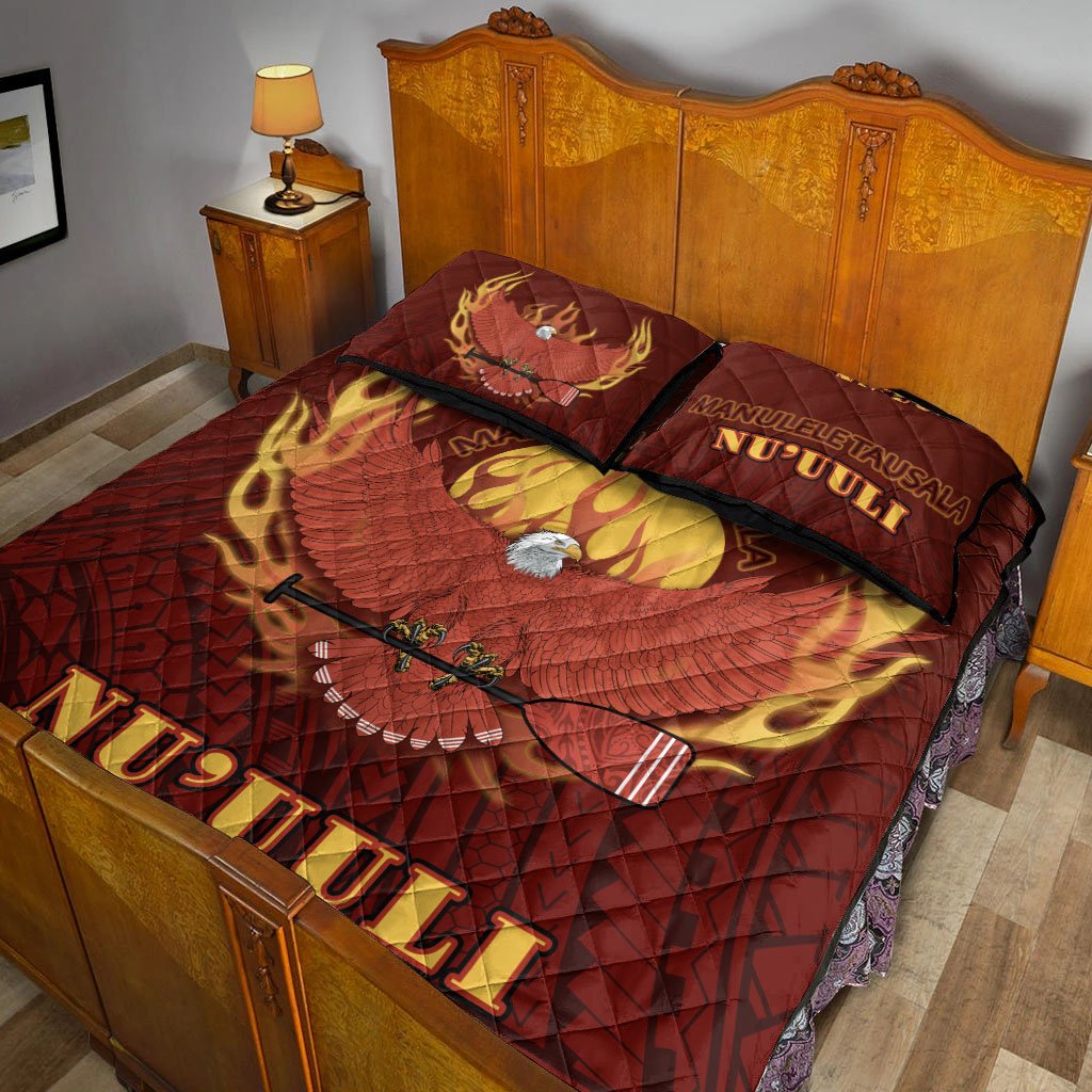 American Samoa Quilt Bed Set - Manulele Tausala Nuuuli - Polynesian Pride
