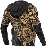 Hoodie Polynesian Golden Turtle - Polynesian Pride