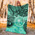 Chuuk State Premium Blanket - Vintage Floral Pattern Green Color - Polynesian Pride
