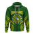 Cook Islands Rugby Zip up Hoodie Tribal Pattern LT12 - Polynesian Pride