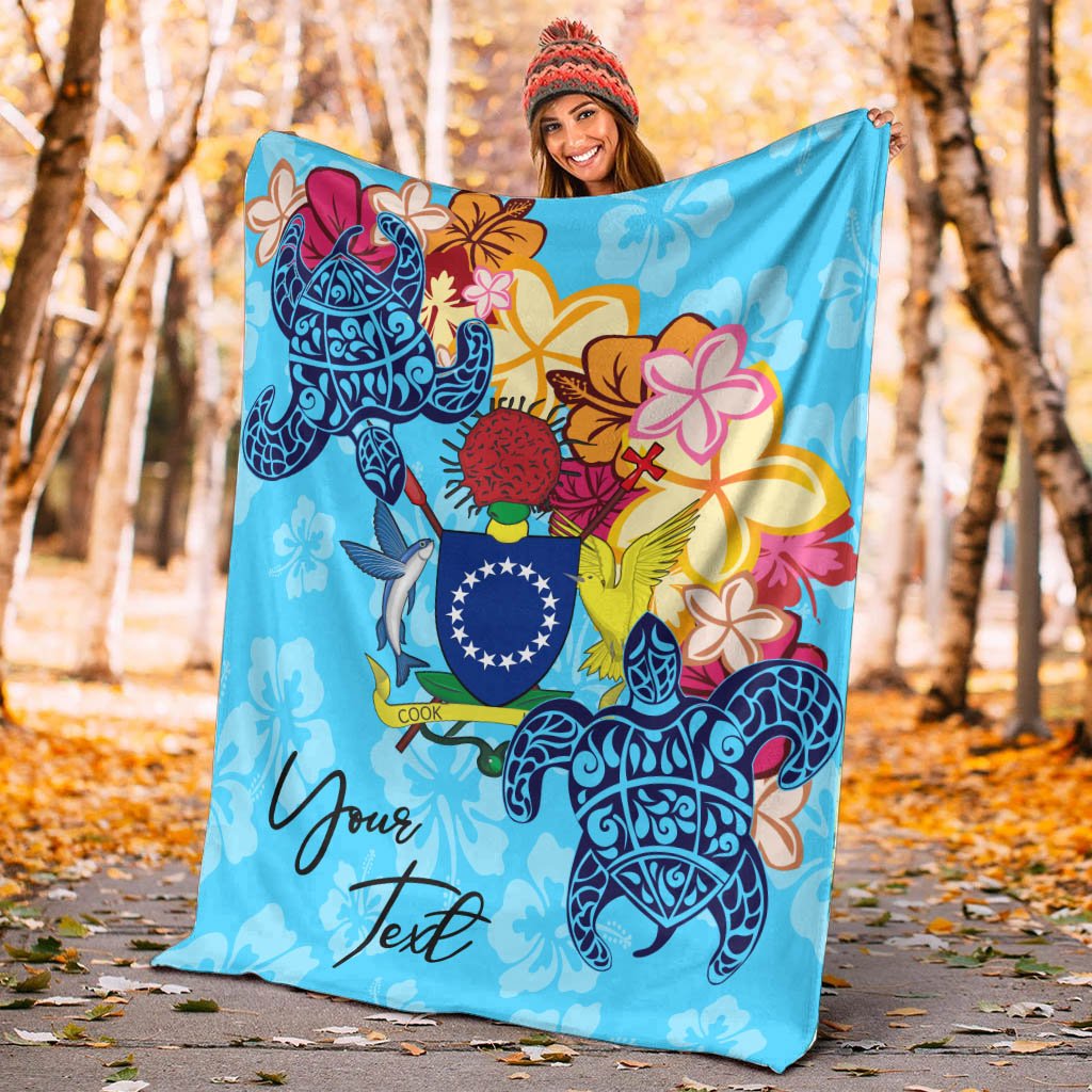 Cook Islands Custom Personalised Premium Blanket - Tropical Style - Polynesian Pride