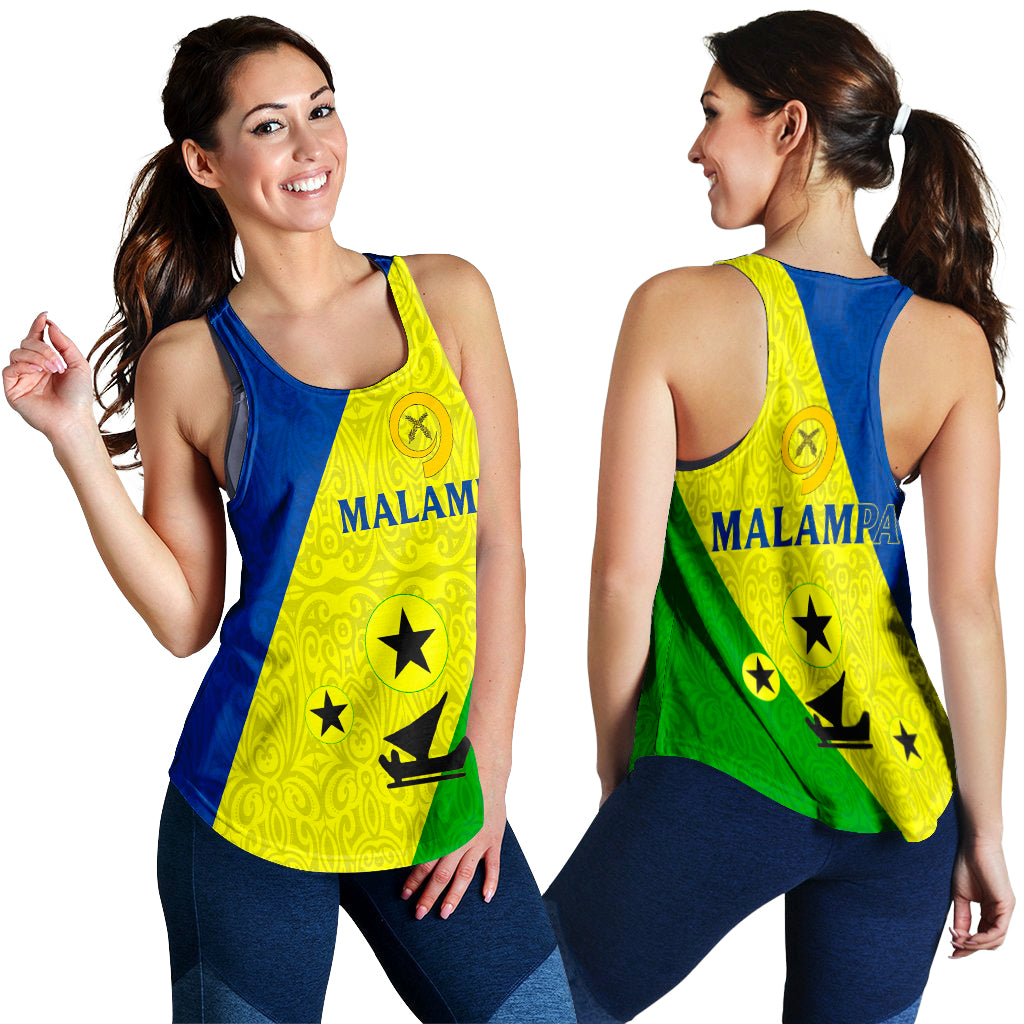 Vanuatu Malampa Province - Women Tank Top - Flag Style - LT12 Green - Polynesian Pride