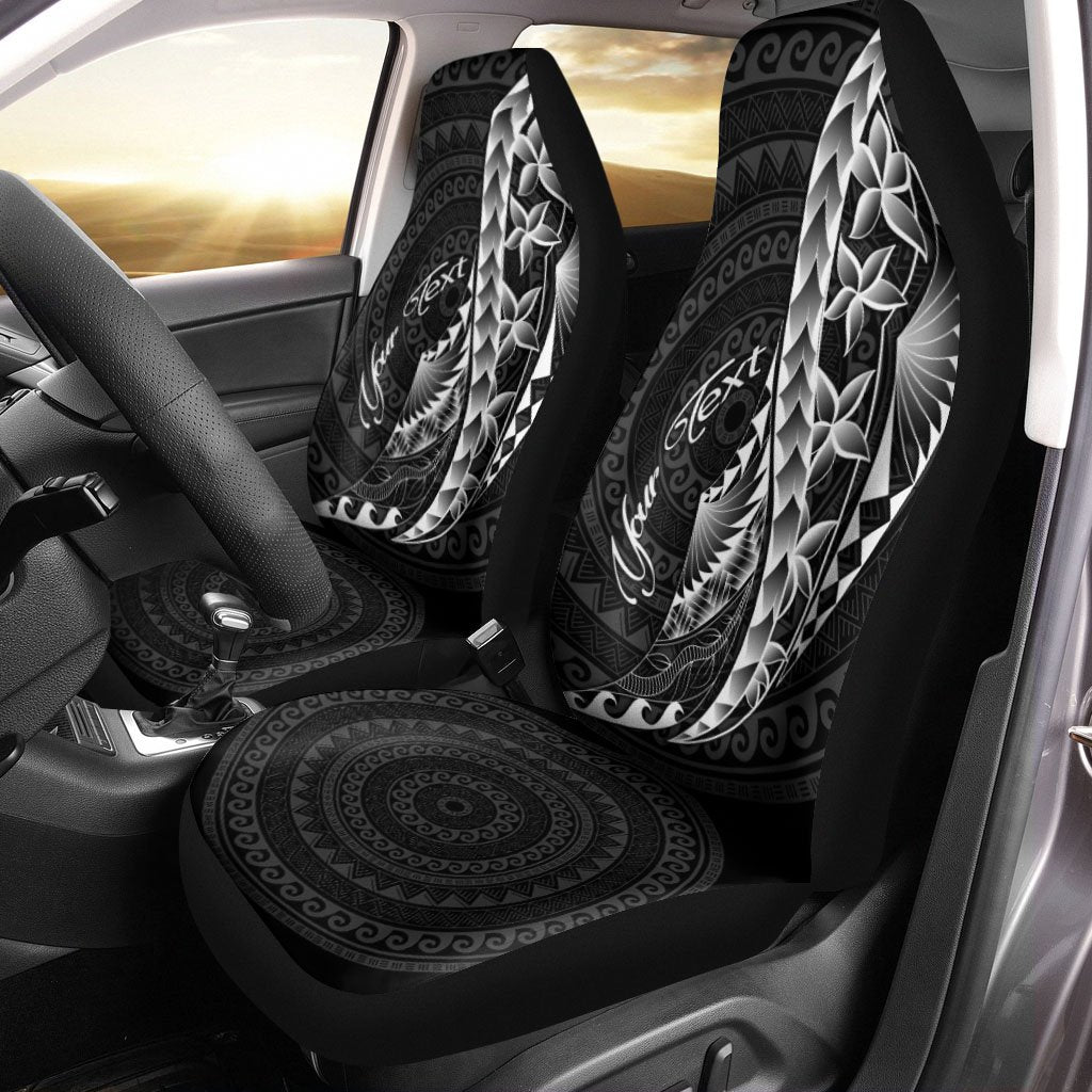 Samoa Car Seat Covers - Custom Personalised Polynesian Pattern Style Universal Fit Black - Polynesian Pride