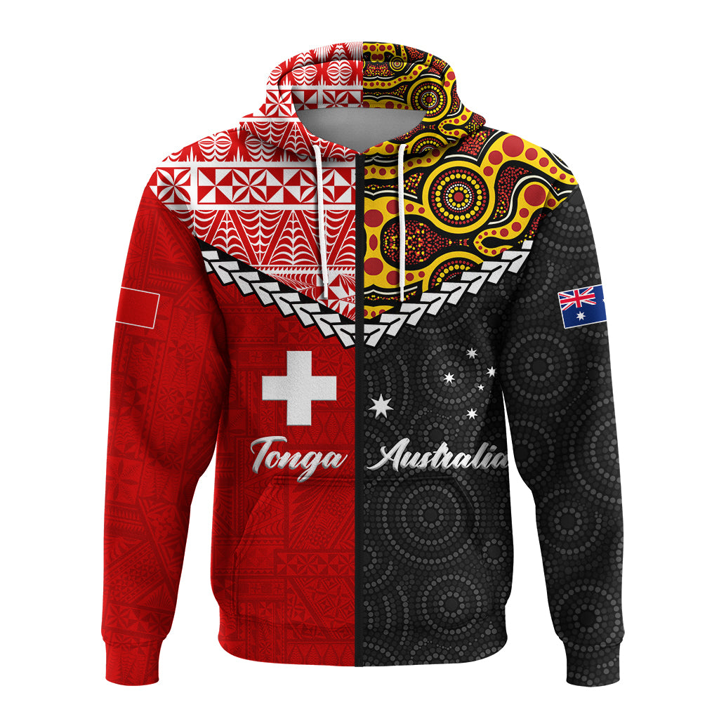 Tonga Combine Australia Aboriginal Heritage Zip Hoodie LT12 - Polynesian Pride