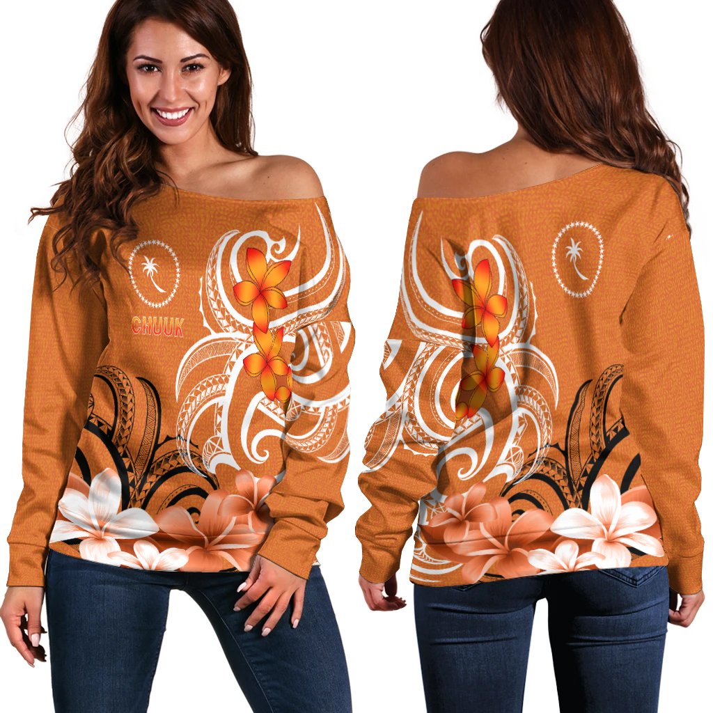 Chuuk Women's Off Shoulder Sweater - Chuuk Spirit - Polynesian Pride