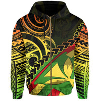 Polynesian Kakau Kanaka Maoli Hawaii Zip Hoodie - Polynesian Pride