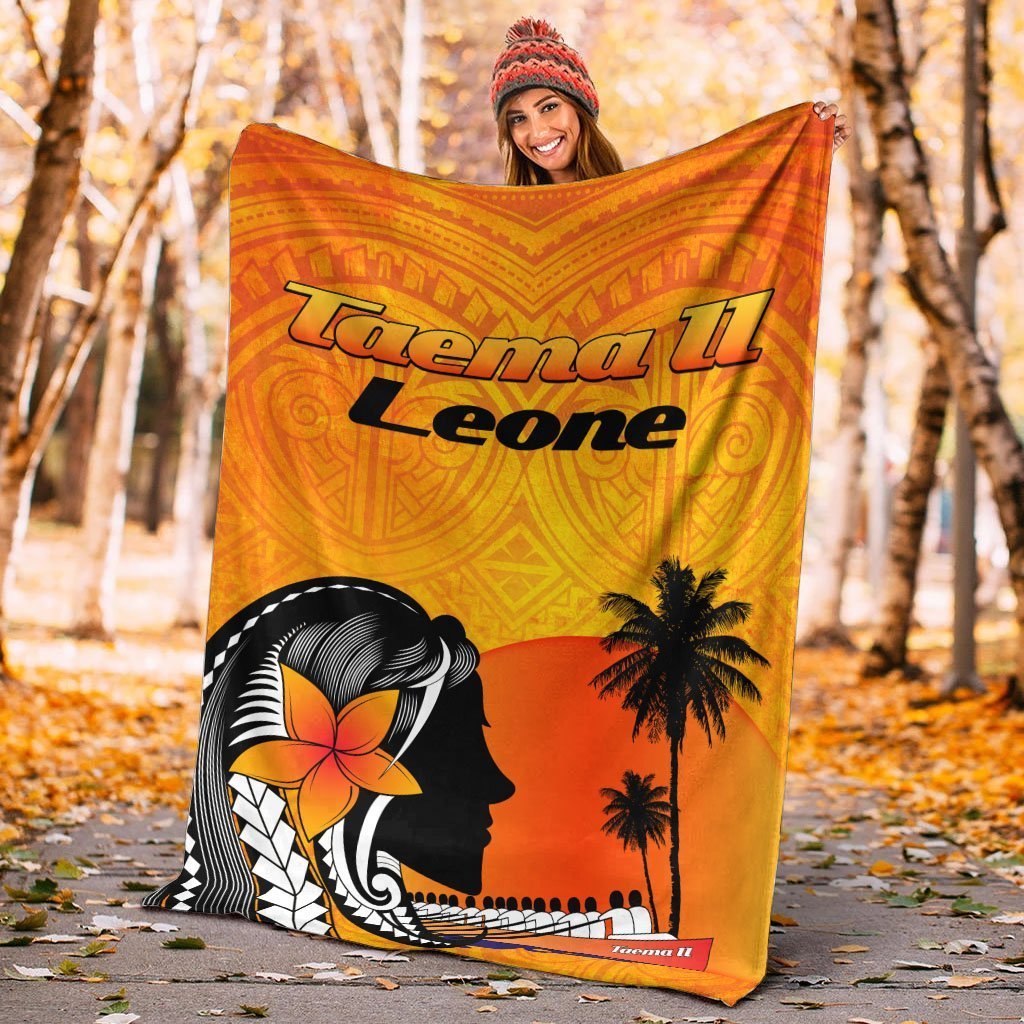 American Samoa Premium Blanket - Taema II Leone - Polynesian Pride