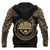 Federated States of Micronesia Zip up Hoodie Gold Heart Shield - Polynesian Pride
