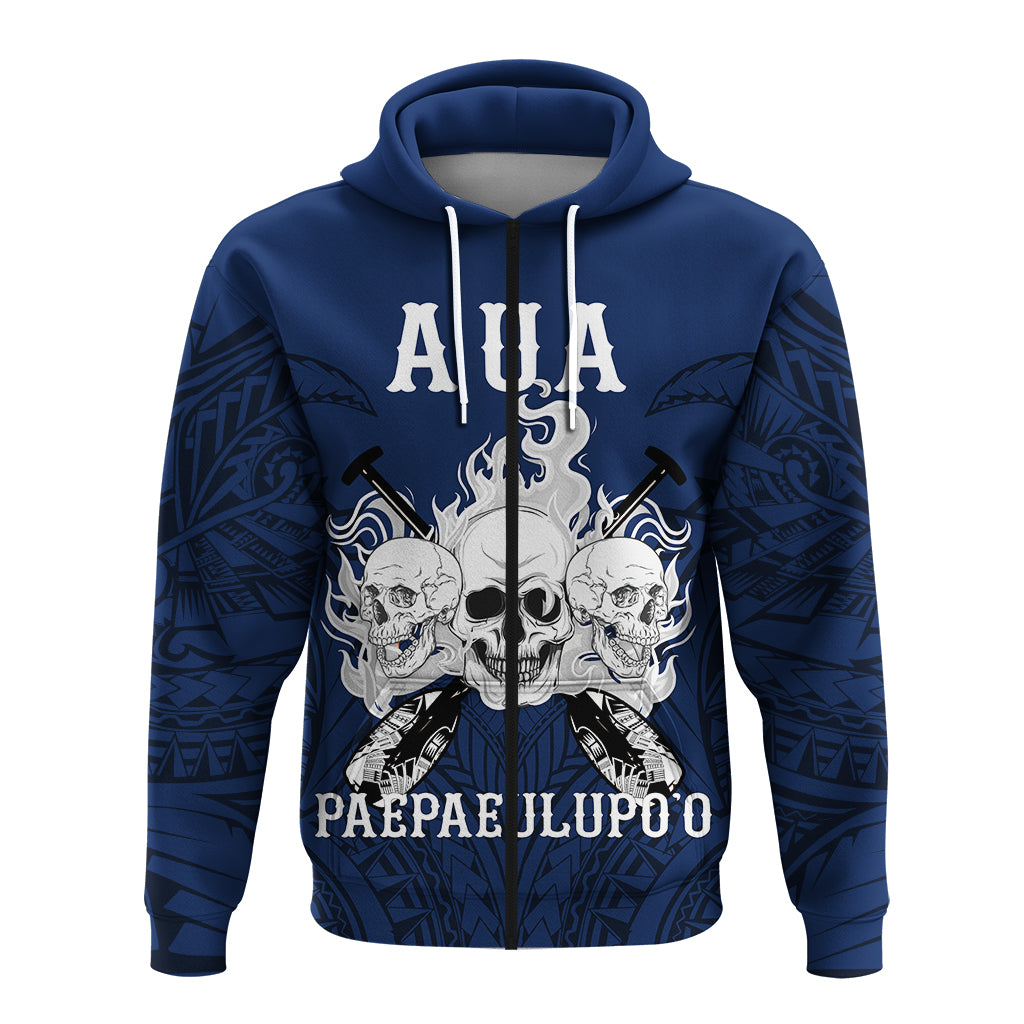 Custom American Samoa Zip up Hoodie Aua Paepaeulupoo Pride LT12 - Polynesian Pride