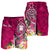 Fiji Custom Personalised Men's Shorts - Turtle Plumeria (Pink) - Polynesian Pride
