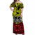 Marquesas Islands Off Shoulder Long Dress Mata Mix Polynesian Pattern LT13 Long Dress Yellow - Polynesian Pride