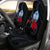Guam Car Seat Covers Polynesian Flowers Version Black LT13 Universal Fit Blue - Polynesian Pride
