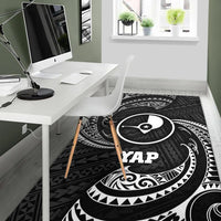 Yap Micronesia Area Rug - White Tribal Wave - Polynesian Pride