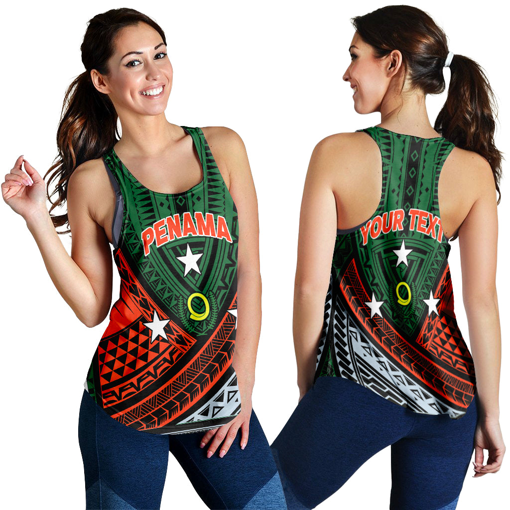 (Custom Personalised) Vanuatu Penama Province Tribal Pattern Women Tank Top - LT12 - Polynesian Pride