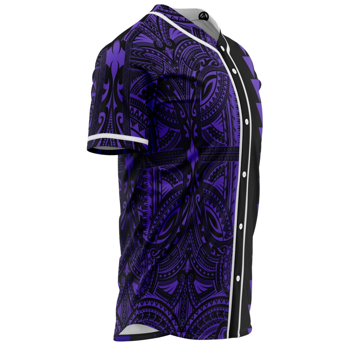 Hawaii Polynesian Kakau Baseball Jersey V.4 - Freestyle - Purple - Polynesian Pride