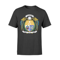 Nauru T Shirt Nauru Coat of Arm Unisex Black - Polynesian Pride