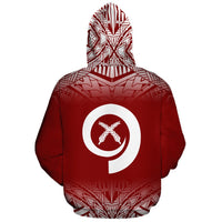 Vanuatu Polynesian Custom Hoodie Red Fog - Polynesian Pride