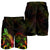 Palau Polynesian Men's Shorts - Turtle With Blooming Hibiscus Reggae - Polynesian Pride