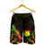 Nauru Polynesian Men's Shorts - Turtle With Blooming Hibiscus Reggae - Polynesian Pride