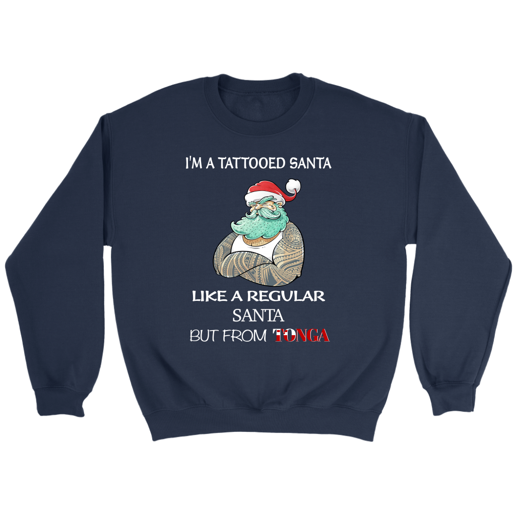 Tonga T Shirt Im A Tattooed Santa - Polynesian Pride