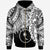Chuuk Polynesian Zip up Hoodie Tribal Wave Tattoo White Unisex White - Polynesian Pride