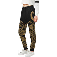Pohnpei Tribal Sweatpant - Black Gold - Polynesian Pride