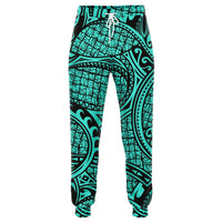 Polynesian Maori Lauhala Turquoise Joggers Unisex Turquoise - Polynesian Pride