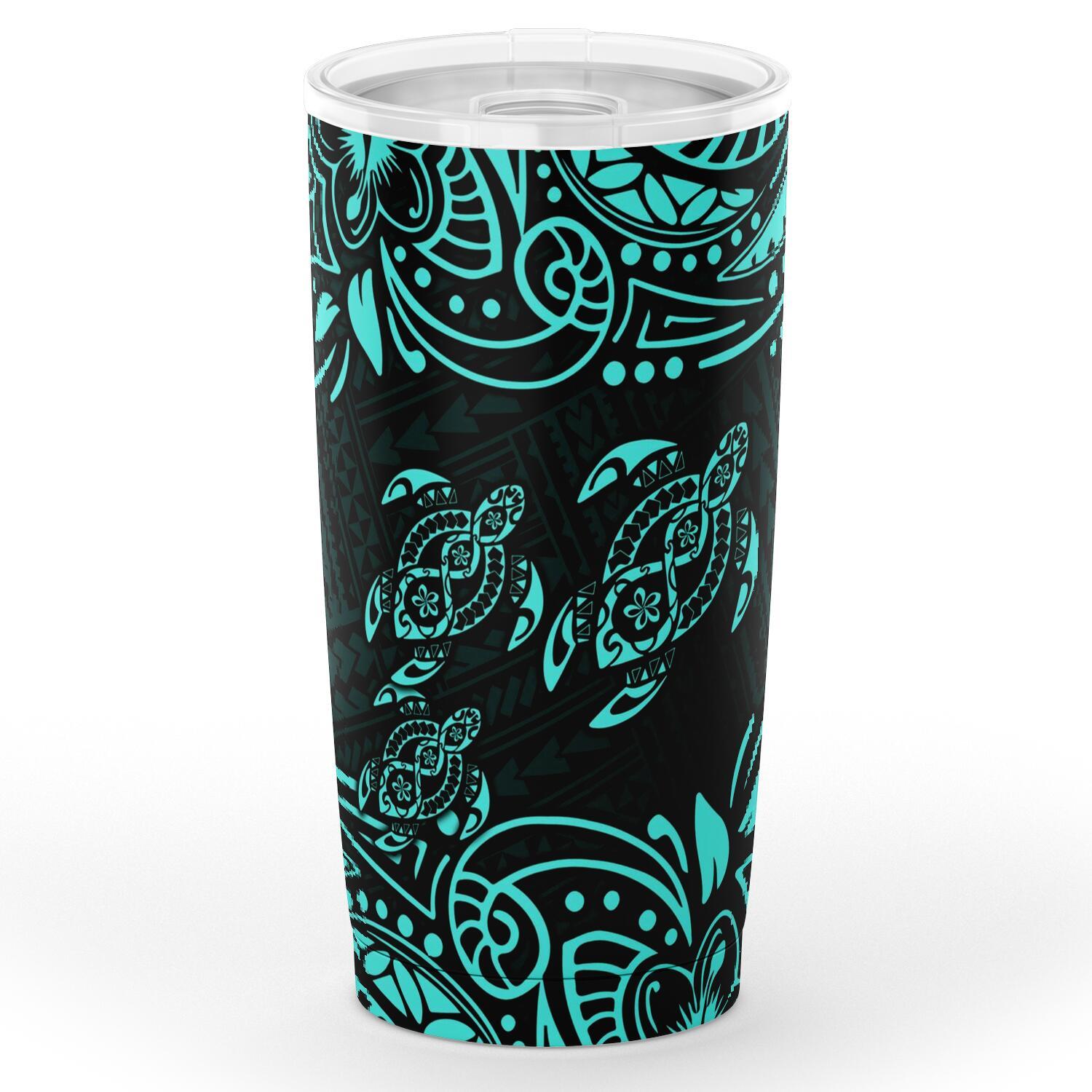 Polynesian Tumbler - Blue Sea Turtle