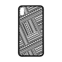 Polynesian 17 Rubber Phone Case One Size iPhone XS Max Black - White - Polynesian Pride