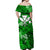 (Custom Personalised) Hawaii Off Shoulder Long Dress Map and Turtle Green Flowers LT13 - Polynesian Pride