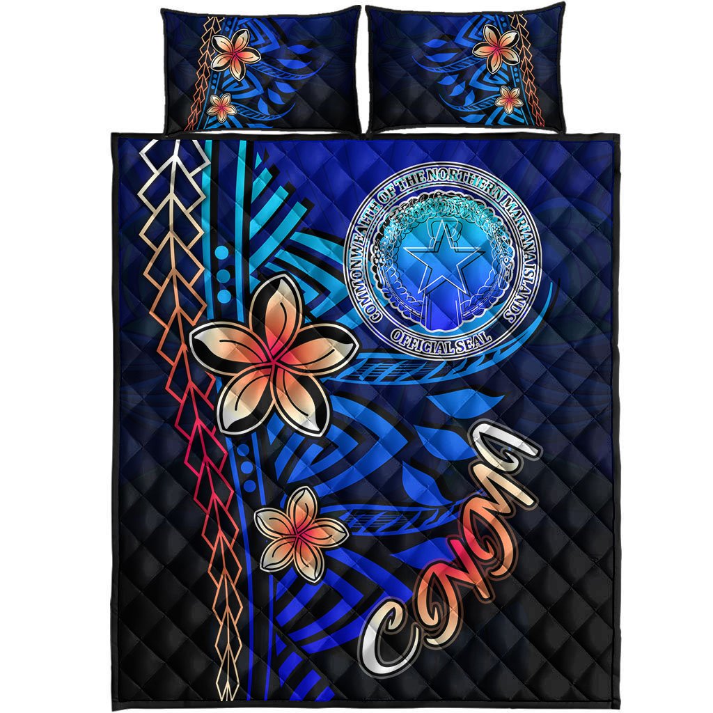 Northern Mariana Islands Quilt Bed Set - Vintage Tribal Mountain - Polynesian Pride