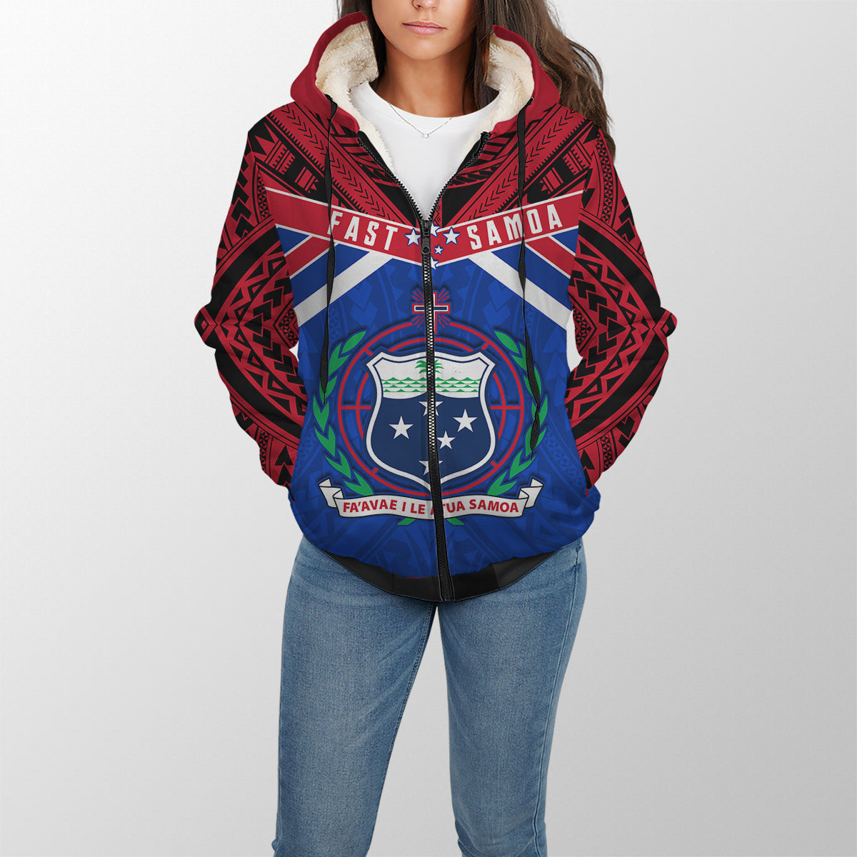 F.A.S.T Samoa Sherpa Hoodie Forever LT13 - Polynesian Pride