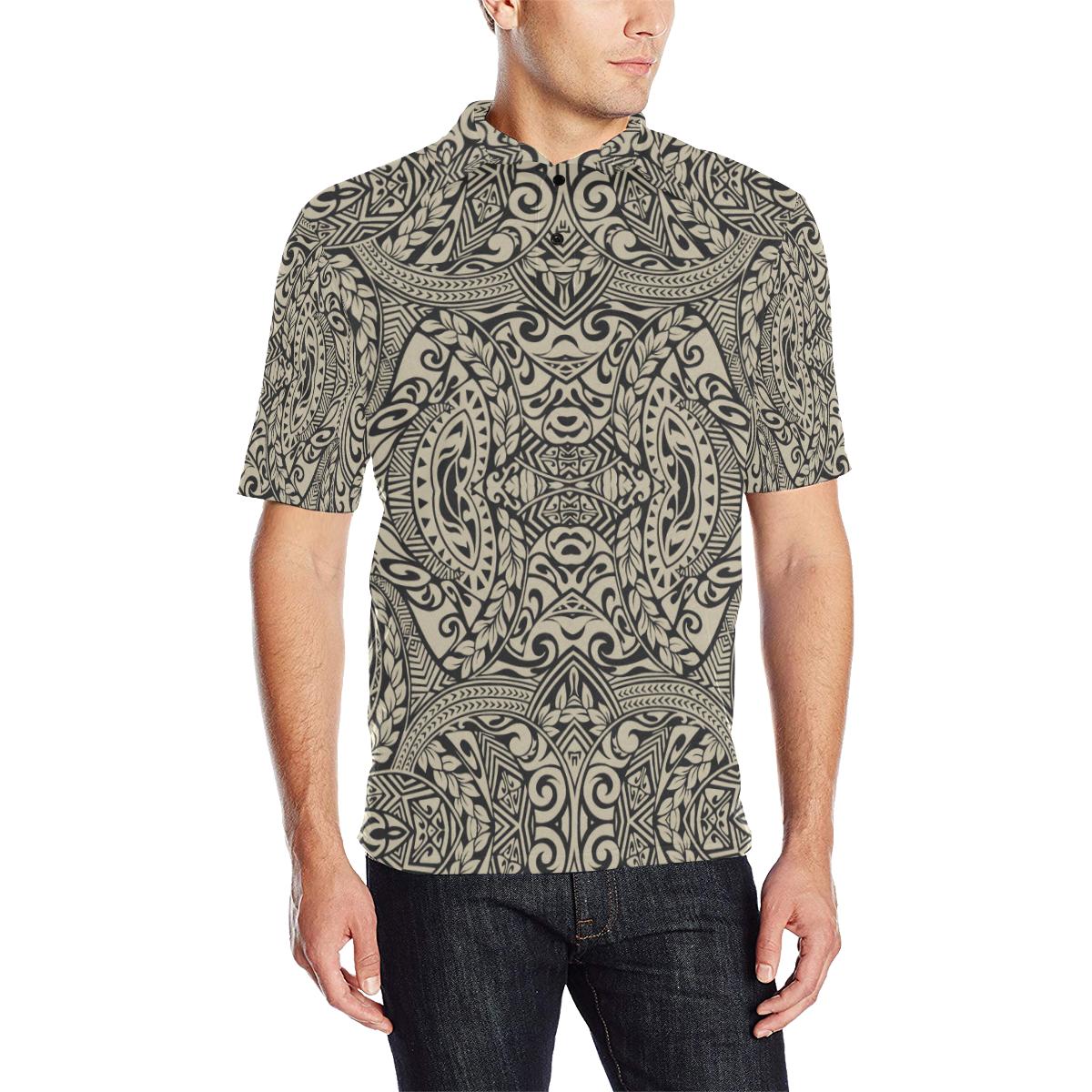 Polynesian Polo Shirt Royal Unisex Black - Polynesian Pride