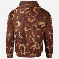 Polynesian Hoodie Tribal Fabric Patchwork Style - Polynesian Pride
