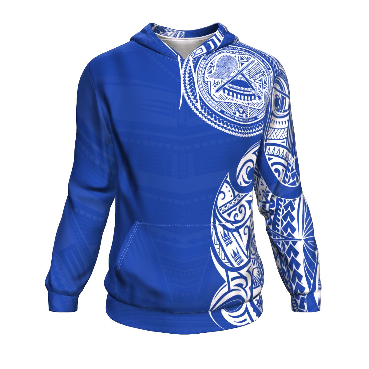 American Samoa Coat of Arms Blue Hoodie LT8 - Polynesian Pride