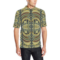 Polynesian Polo Shirt Yellow Unisex Black - Polynesian Pride