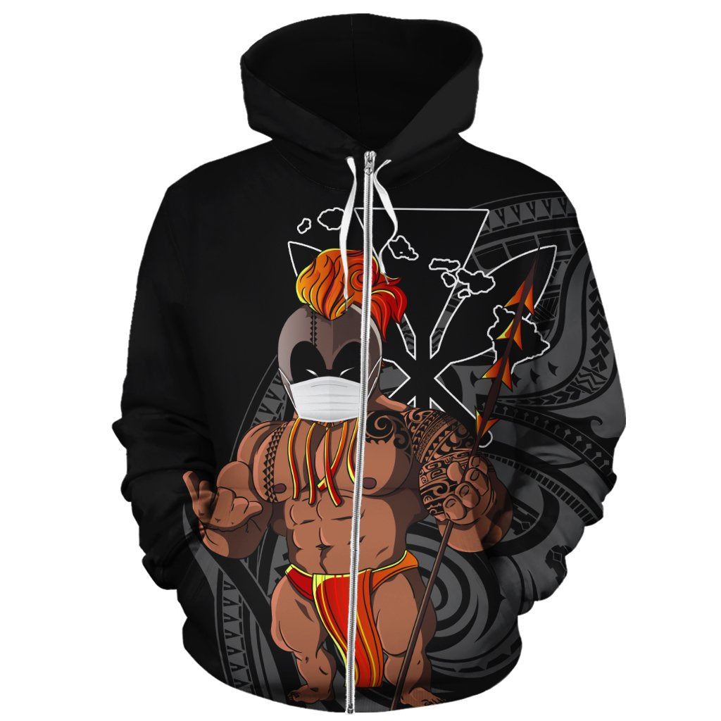 Hawaii Stay At Home Warrior Hoodie (Zipper) - Polynesian Pride